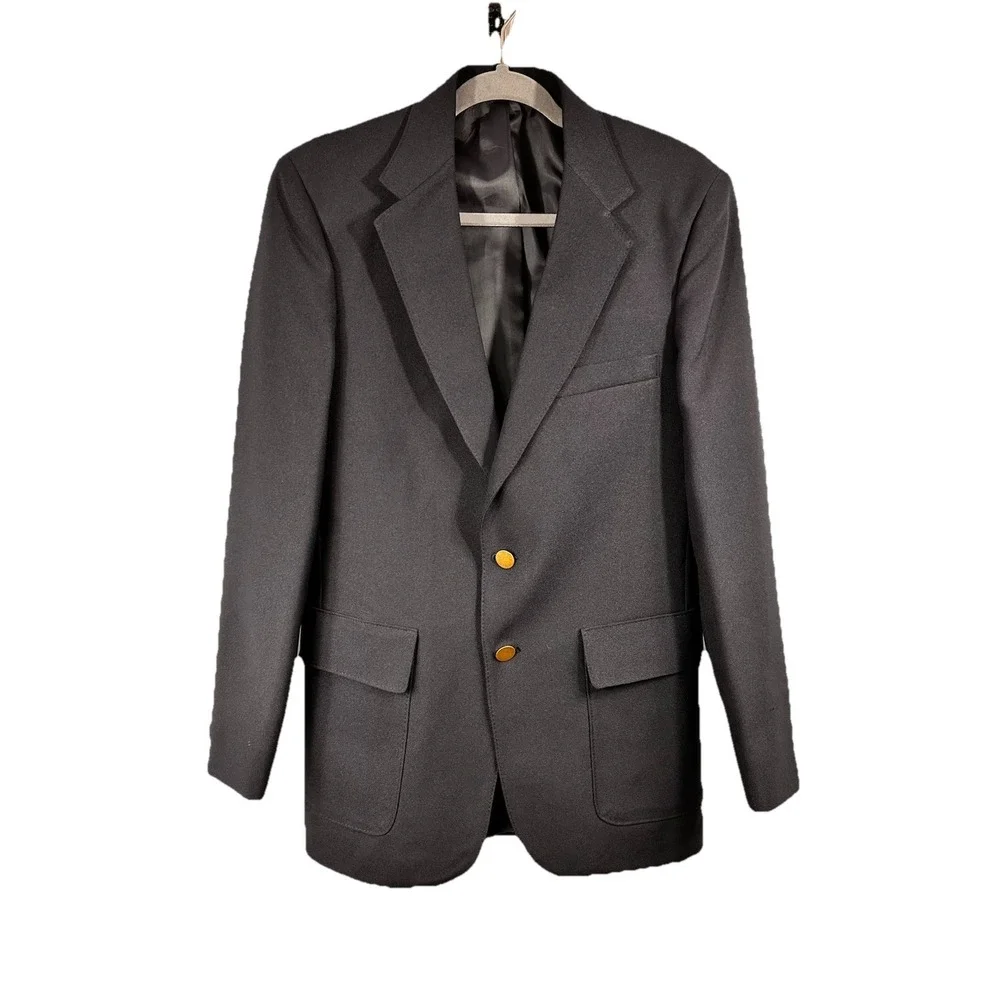 Vintage Levi's Men's‎ 38R Action Suit Blazer Navy Blue Sport Coat Classic Preppy